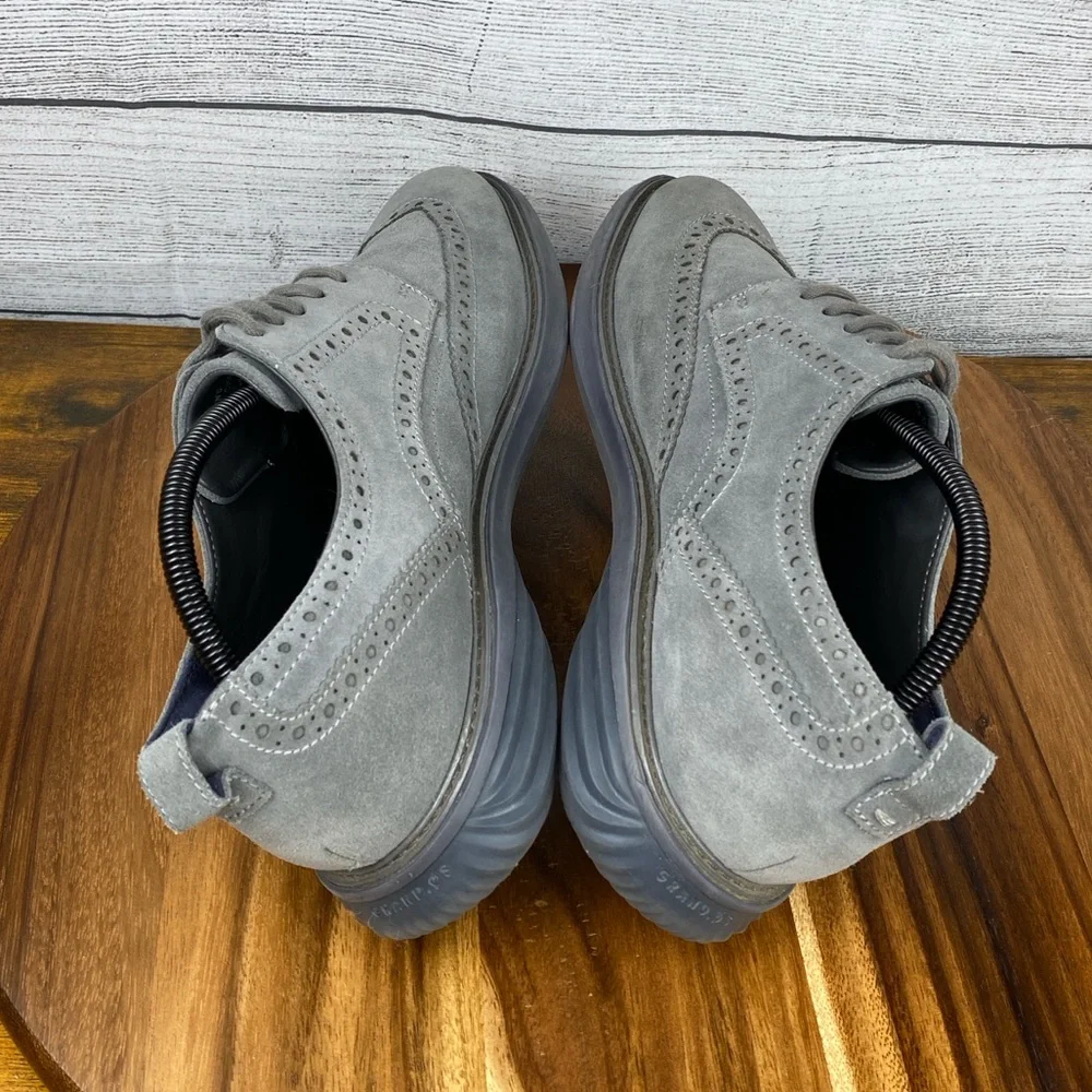 Cole Haan GrandEvolution Gray Suede Wingtip Oxford C35908 Men’s Shoe Size 10.5